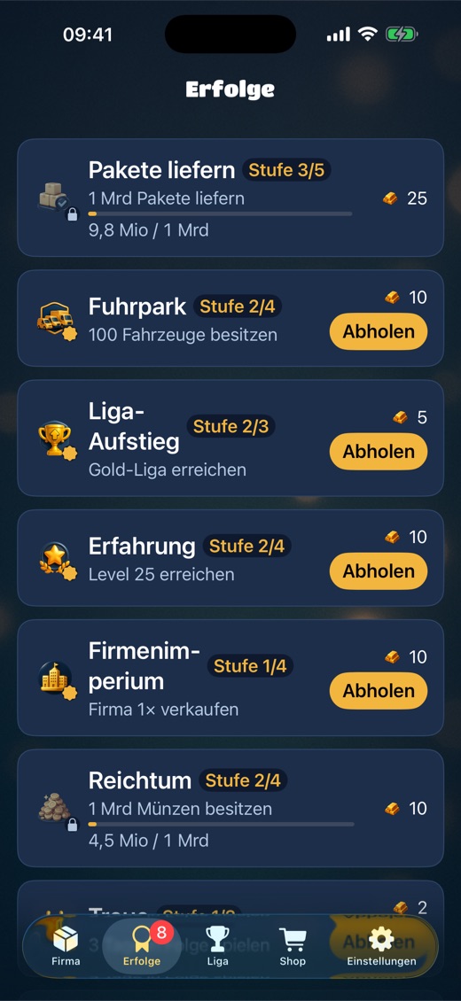 Erfolge und Fortschritt